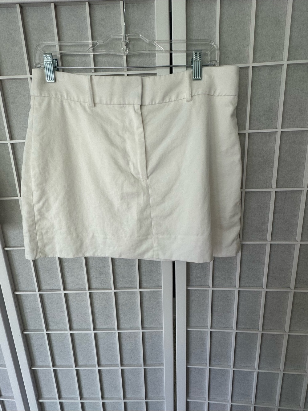 Banana Republic Cream Mini Skirt with Belt Loops